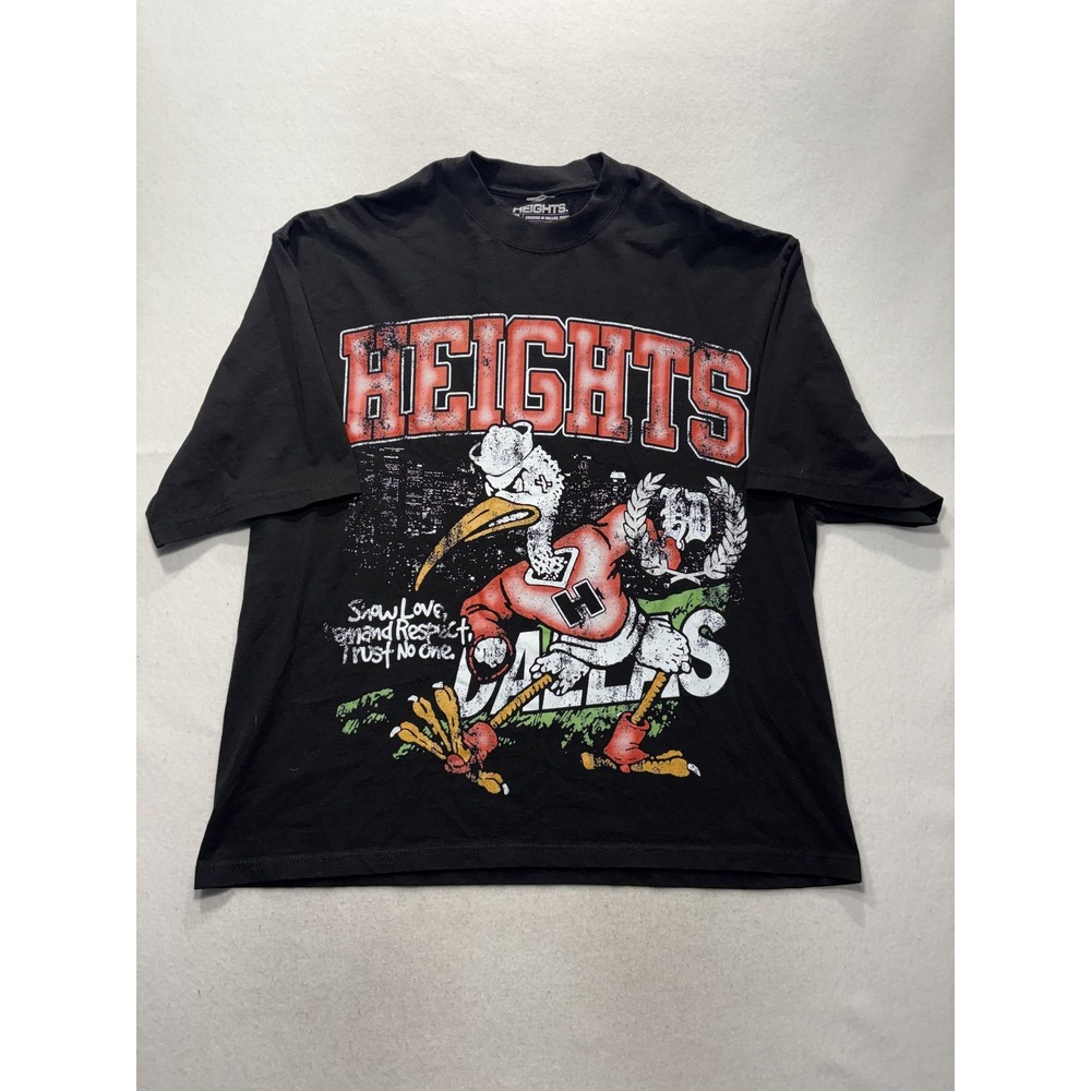 Heights Shirt Mens XL Black Trust No One Dallas Graphic Tee Streetwear